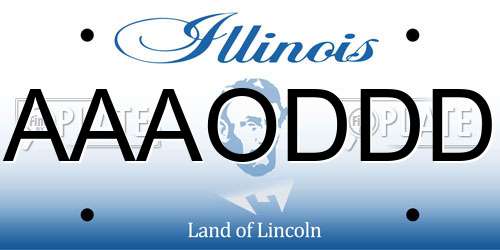 AAAODDD Illinois License Plate