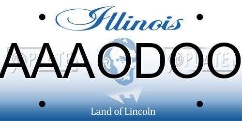 AAAODOO Illinois License Plate
