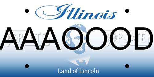 AAAOOOD Illinois License Plate