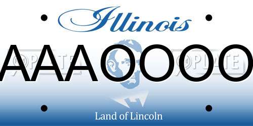 AAAOOOO Illinois License Plate