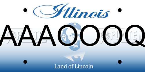 AAAOOOQ Illinois License Plate