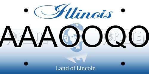 AAAOOQO Illinois License Plate