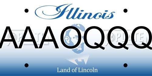 AAAOQQQ Illinois License Plate