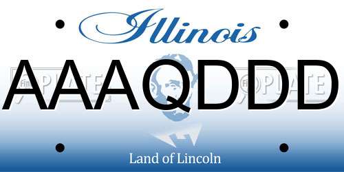 AAAQDDD Illinois License Plate
