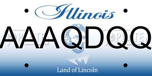 AAAQDQQ Illinois License Plate