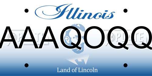 AAAQOQQ Illinois License Plate