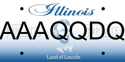 AAAQQDQ Illinois License Plate