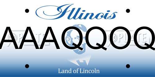 AAAQQOQ Illinois License Plate
