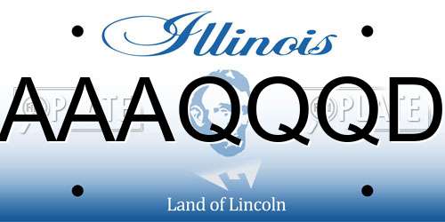 AAAQQQD Illinois License Plate
