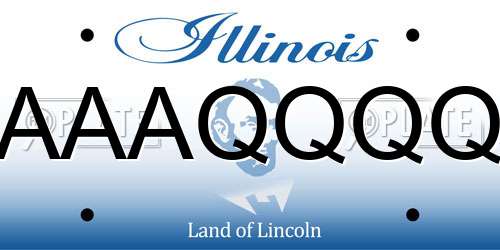 AAAQQQQ Illinois License Plate