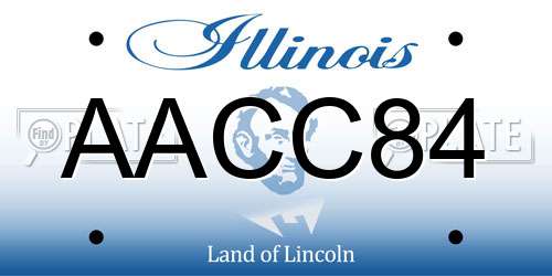 AACC84 Illinois License Plate