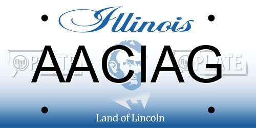 AACIAG Illinois License Plate