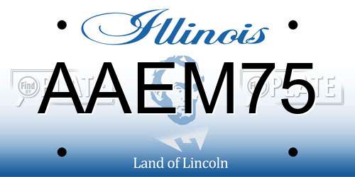 AAEM75 Illinois License Plate