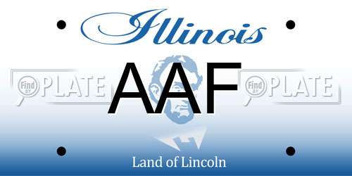 AAF Illinois License Plate