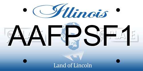 AAFPSF1 Illinois License Plate