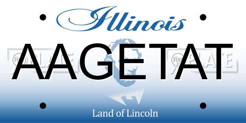 AAGETAT Illinois License Plate