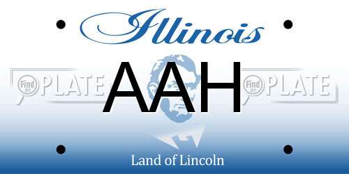 AAH Illinois License Plate