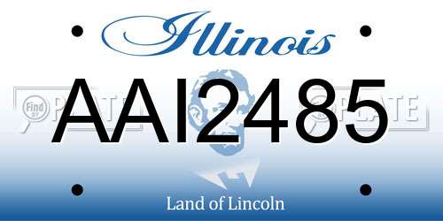 AAI2485 Illinois License Plate