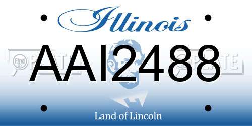 AAI2488 Illinois License Plate