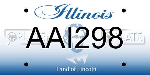 AAI298 Illinois License Plate