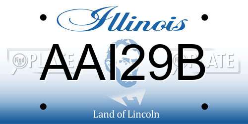 AAI29B Illinois License Plate