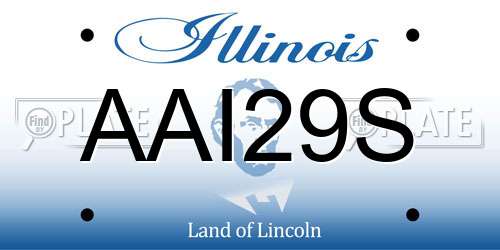 AAI29S Illinois License Plate