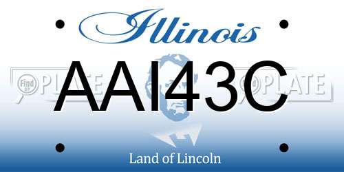 AAI43C Illinois License Plate
