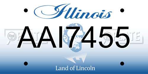 AAI7455 Illinois License Plate