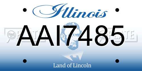 AAI7485 Illinois License Plate