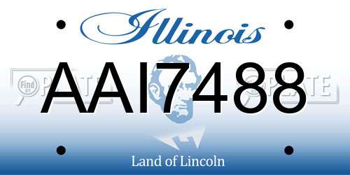 AAI7488 Illinois License Plate