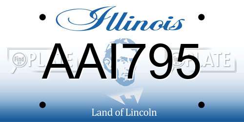 AAI795 Illinois License Plate