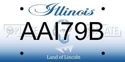 AAI79B Illinois License Plate