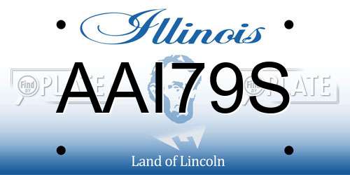 AAI79S Illinois License Plate