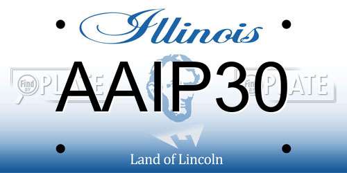 AAIP30 Illinois License Plate