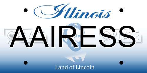 AAIRESS Illinois License Plate