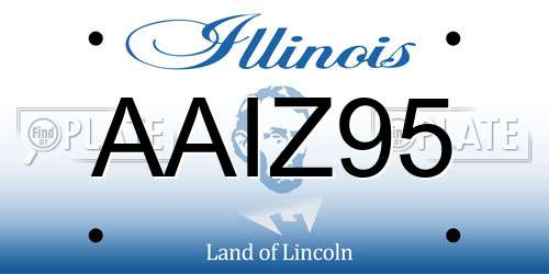 AAIZ95 Illinois License Plate