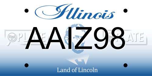 AAIZ98 Illinois License Plate