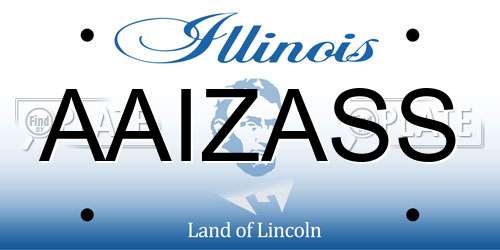 AAIZASS Illinois License Plate