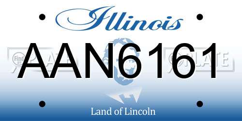 AAN6161 Illinois License Plate
