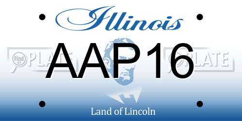 AAP16 Illinois License Plate