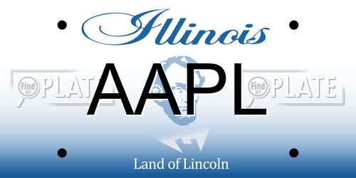 AAPL Illinois License Plate