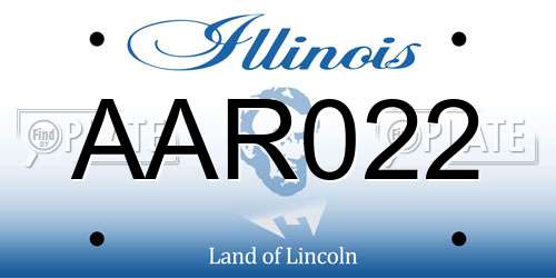 AAR022 Illinois License Plate