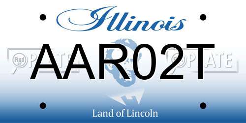 AAR02T Illinois License Plate