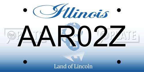 AAR02Z Illinois License Plate