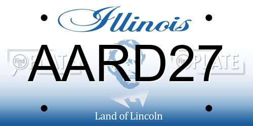 AARD27 Illinois License Plate