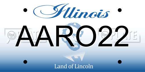 AARO22 Illinois License Plate