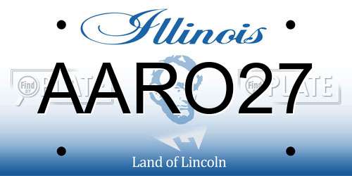 AARO27 Illinois License Plate