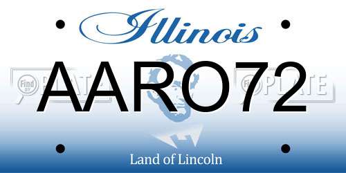 AARO72 Illinois License Plate