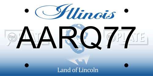 AARQ77 Illinois License Plate