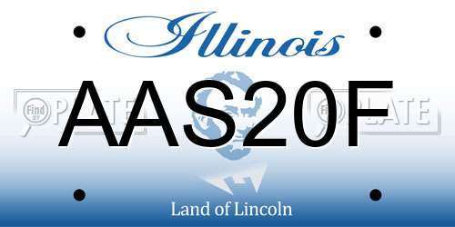 AAS20F Illinois License Plate